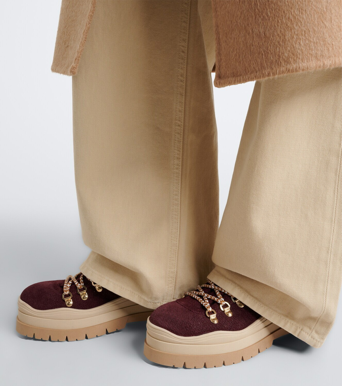 Bogner Arosa shearling-trimmed suede ankle boots
