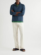 Faherty - Movement™ Stretch Recycled-Jersey Half-Zip Sweatshirt - Blue