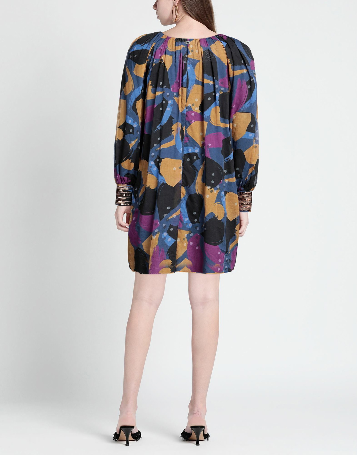 Manila Grace Womens Mini dress in Navy