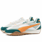 Puma Men's Blacktop Rider Sneakers in Warm White/Malachite