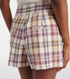 Veronica Beard Allen cotton-blend plaid shorts