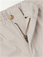 Polo Ralph Lauren - Embroidered Straight-Leg Cotton-Twill Chinos - Gray