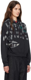 Eckhaus Latta Navy Garment-Dyed Hoodie