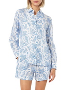 MC2 Saint Barth Woman Paisley Linen Classic Shirt Meredith