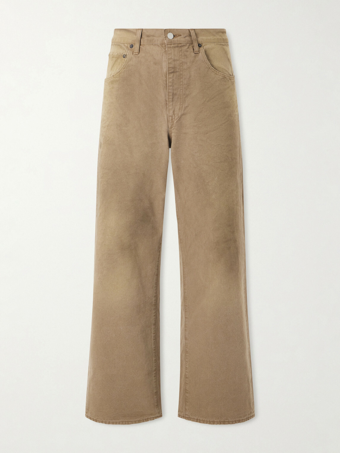 ssstein - Straight-Leg Distressed Cotton Trousers - Neutrals