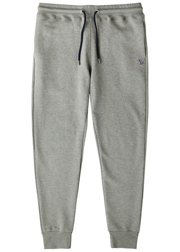 Photo: PS Paul Smith Zebra-appliquéd Cotton Sweatpants Grey