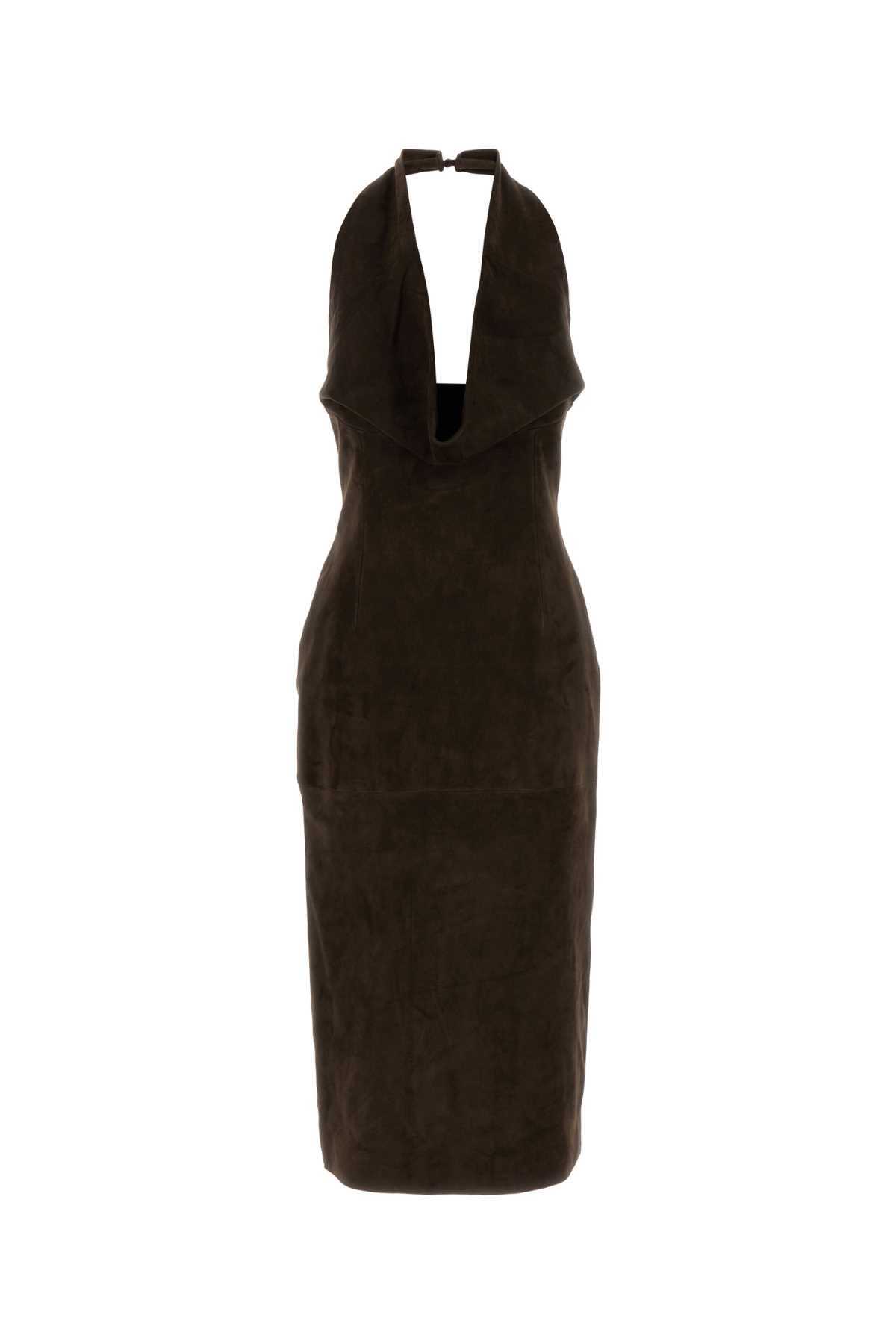 magda butrym brown dress Magda Butrym-33 Dresses Brown-Dresses