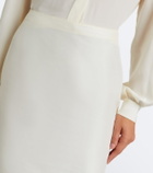 Gucci Silk faille pencil skirt