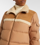 Moncler Aurore shearling-trimmed down jacket