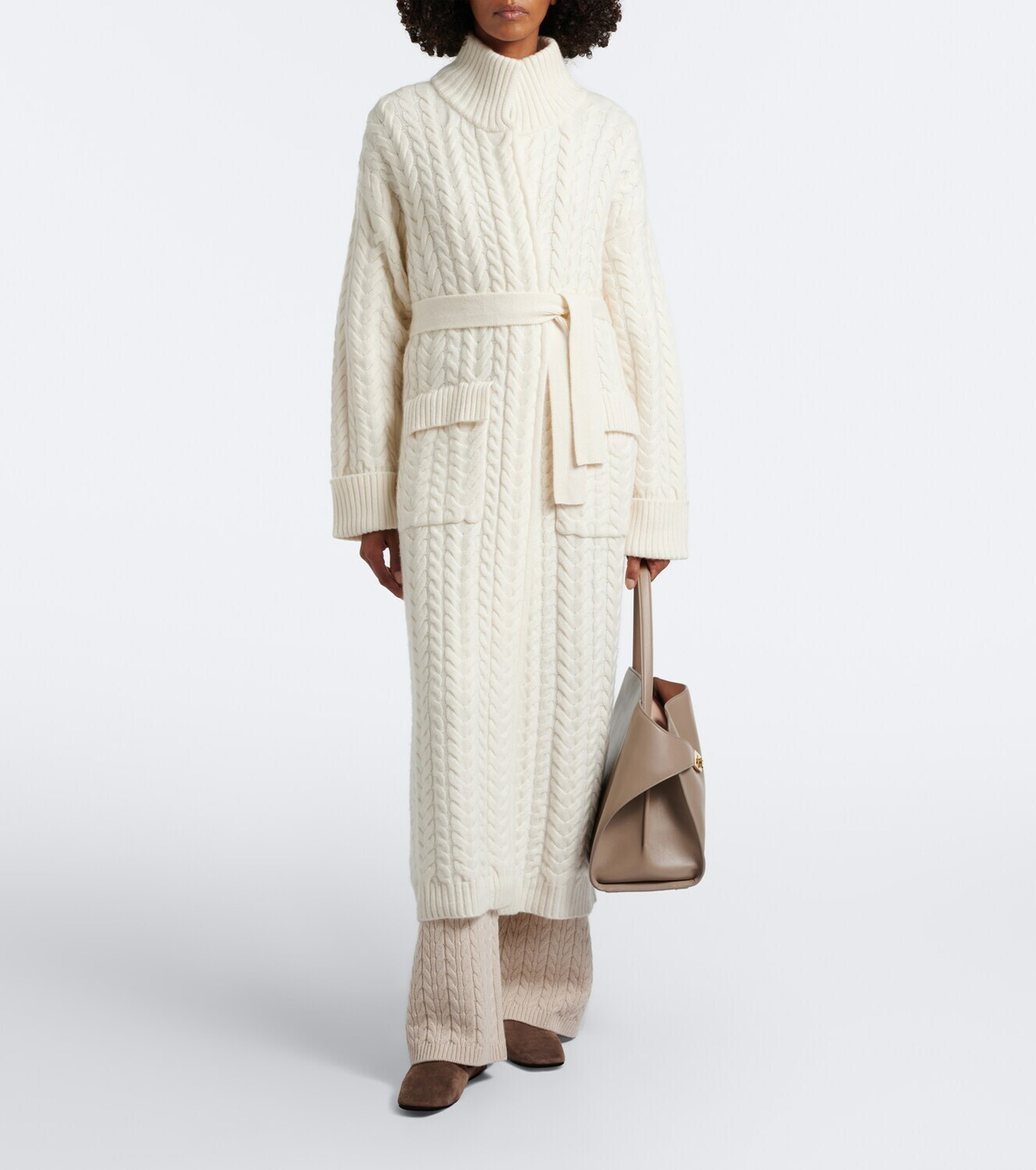 Arch4 Bond Street cable-knit cashmere long cardigan