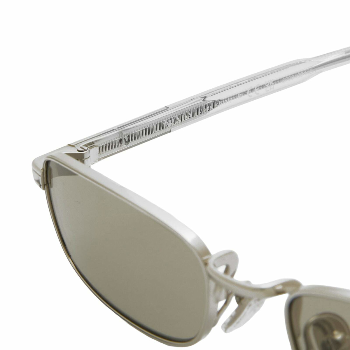 Prada Eyewear 0PR B54S Sunglasses in Silver/Light Brown 
