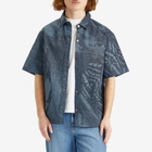 Daily Paper Men's Braids Denim Shirt in Multi-Colored