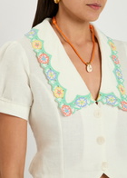 Eliou Cabo Shell Cord Necklace - Orange - One Size