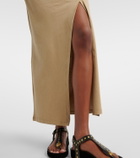 Isabel Marant Nadela gathered cotton jersey midi dress