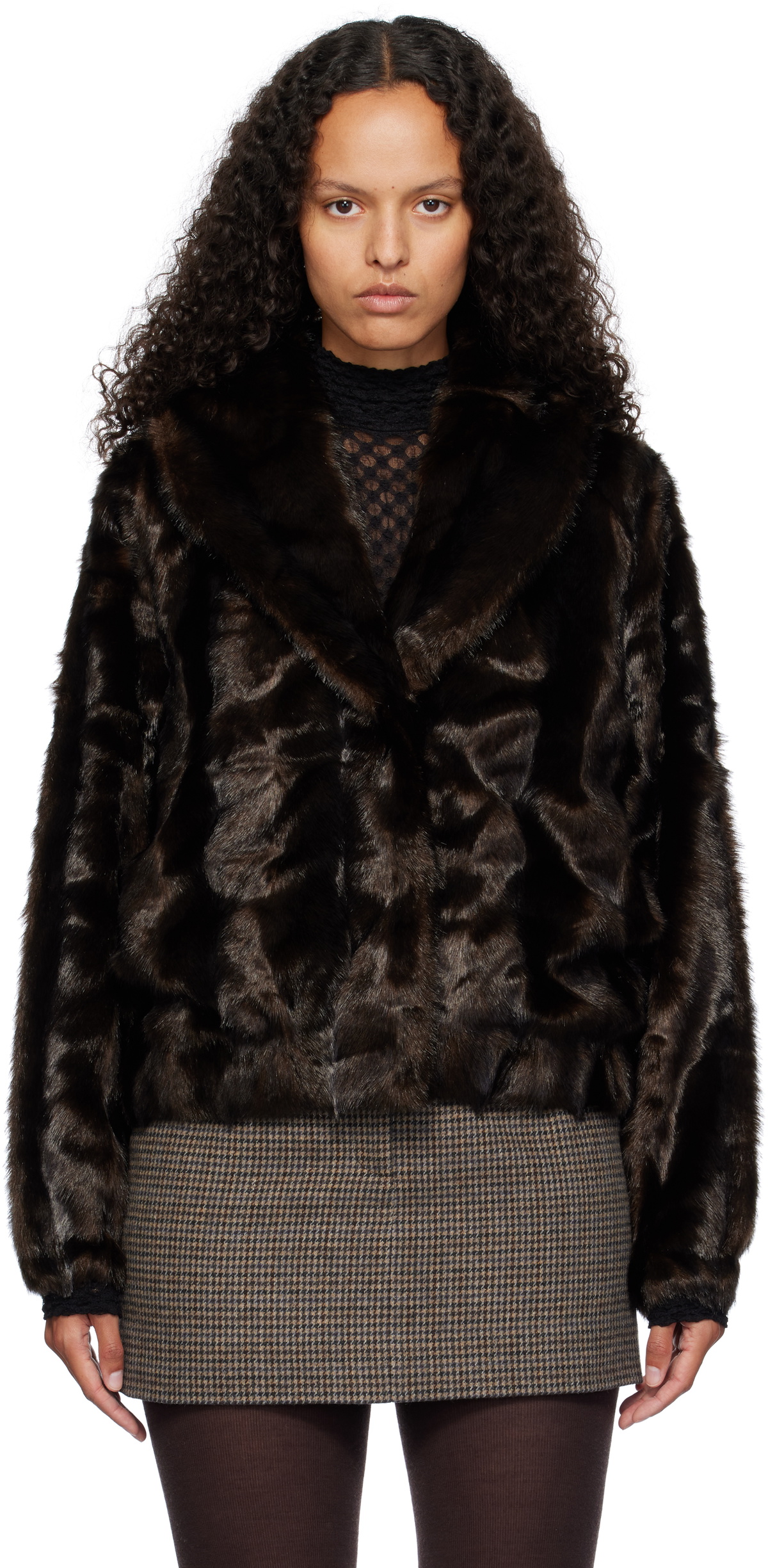 The Garment Brown Dixie Faux-Fur Jacket