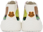 Kenzo White Tiger Crest High Sneakers