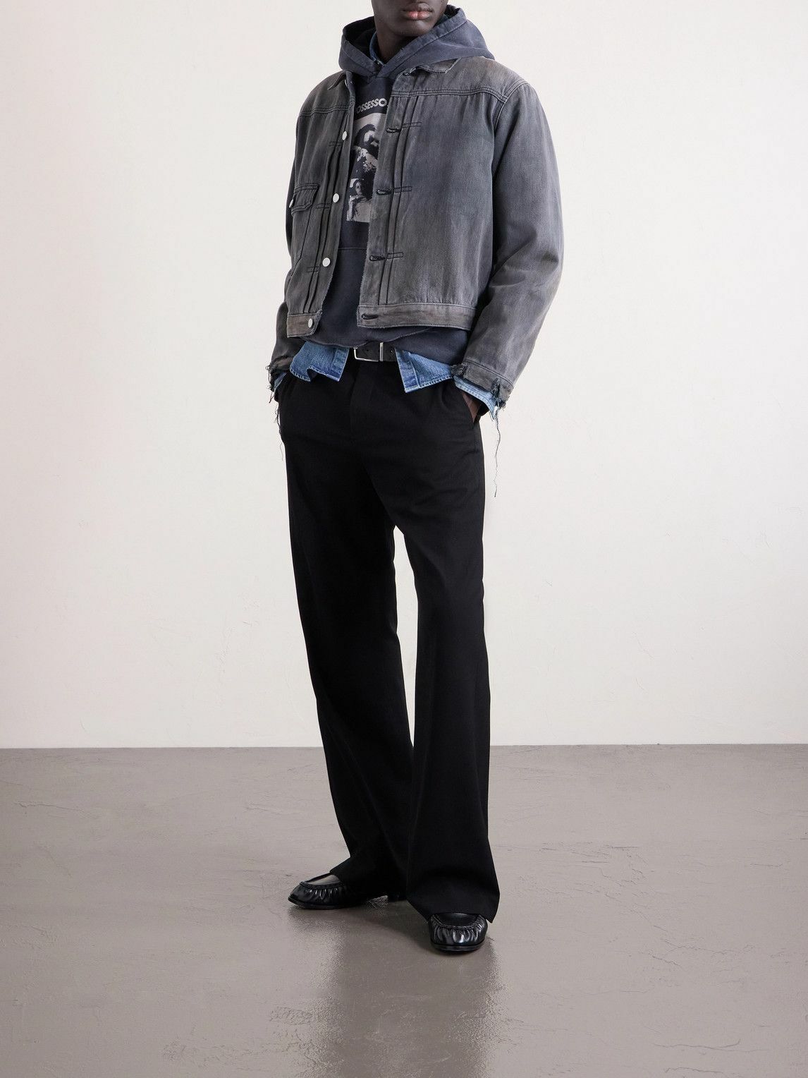 Calvin Klein 205W39NYC Black Denim Archive Trucker Jacket Calvin