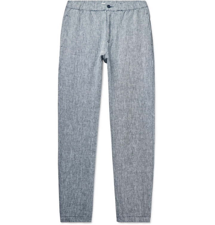 Photo: Onia - Elijah Tapered Linen Trousers - Blue