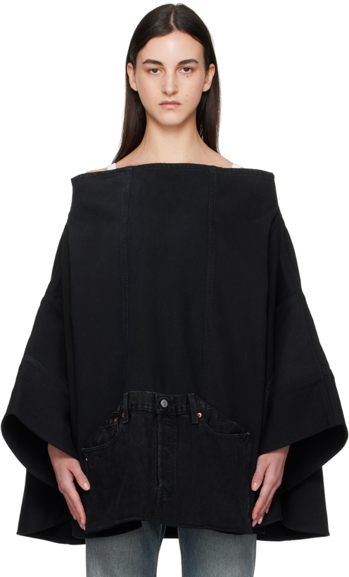 Photo: Bless Black Nº73 Sweaterponcho Vintage Denim Jacket