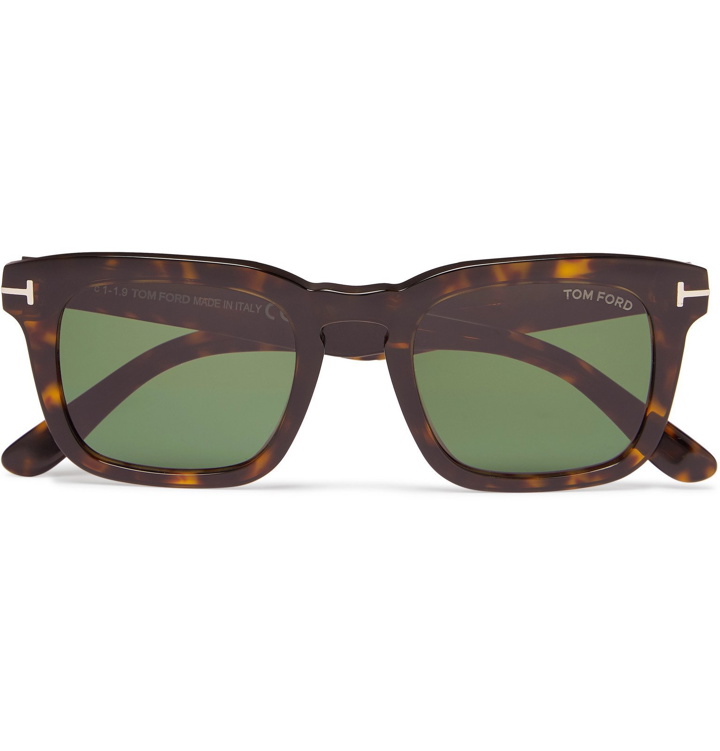Photo: TOM FORD - Square-Frame Tortoiseshell Acetate Polarised Sunglasses - Brown