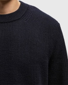 Norse Projects Henning Cotton Wool Rib Sweater Blue Mens Pullover