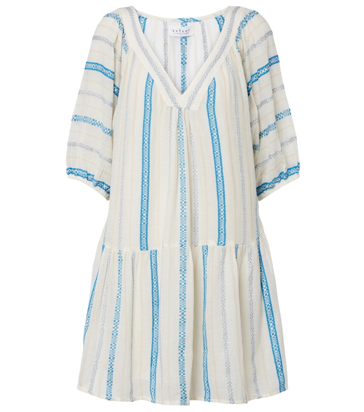 Photo: Velvet Selita tiered cotton jacquard minidress