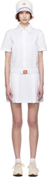 Casablanca White Pleated Cotton Tennis Minidress