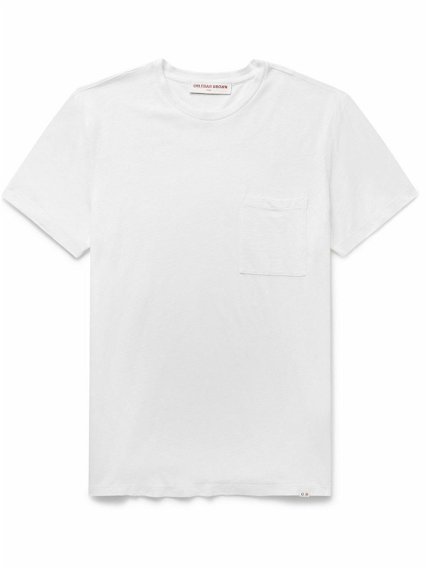 Photo: Orlebar Brown - OB Classic Slim-Fit Garment-Dyed Slub Cotton-Jersey T-Shirt - White