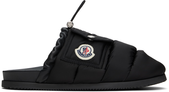 Photo: Moncler Black 'Mon Pocket' Slippers