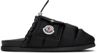 Moncler Black 'Mon Pocket' Slippers