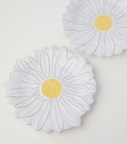 Bordallo Pinheiro Maria Flor Daisy set of 4 earthenware dessert plates