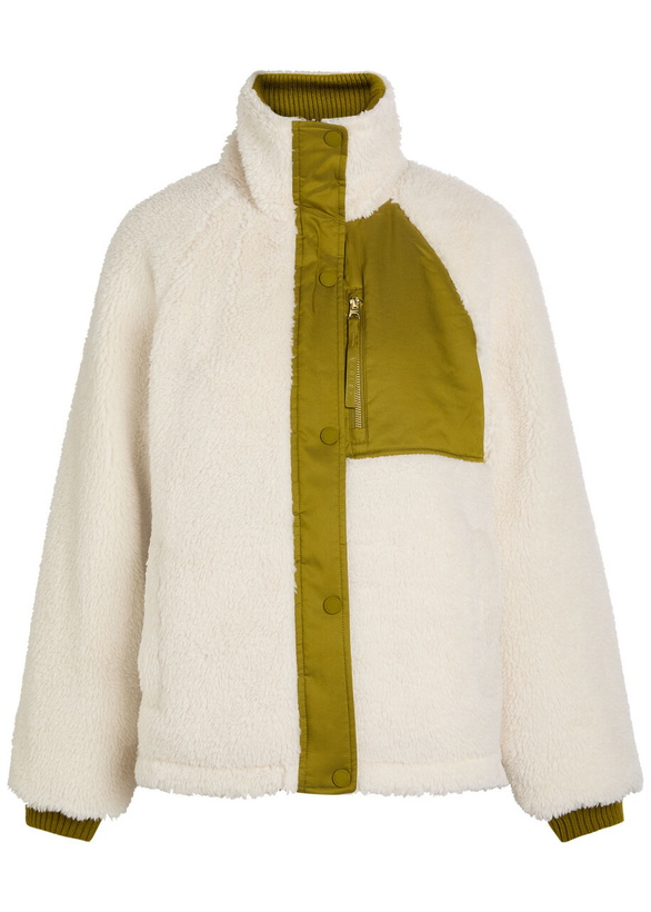 Photo: Varley Glover Reversible Fleece and Soft-twill Jacket Green