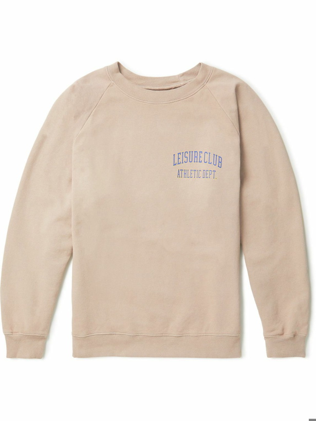 Photo: Pasadena Leisure Club - Logo-Print Cotton-Jersey Sweatshirt - Brown