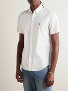 Polo Ralph Lauren - Button-Down Collar Cotton-Seersucker Shirt - White