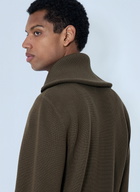 Bottega Veneta Zip-Front High Collar Cardigan