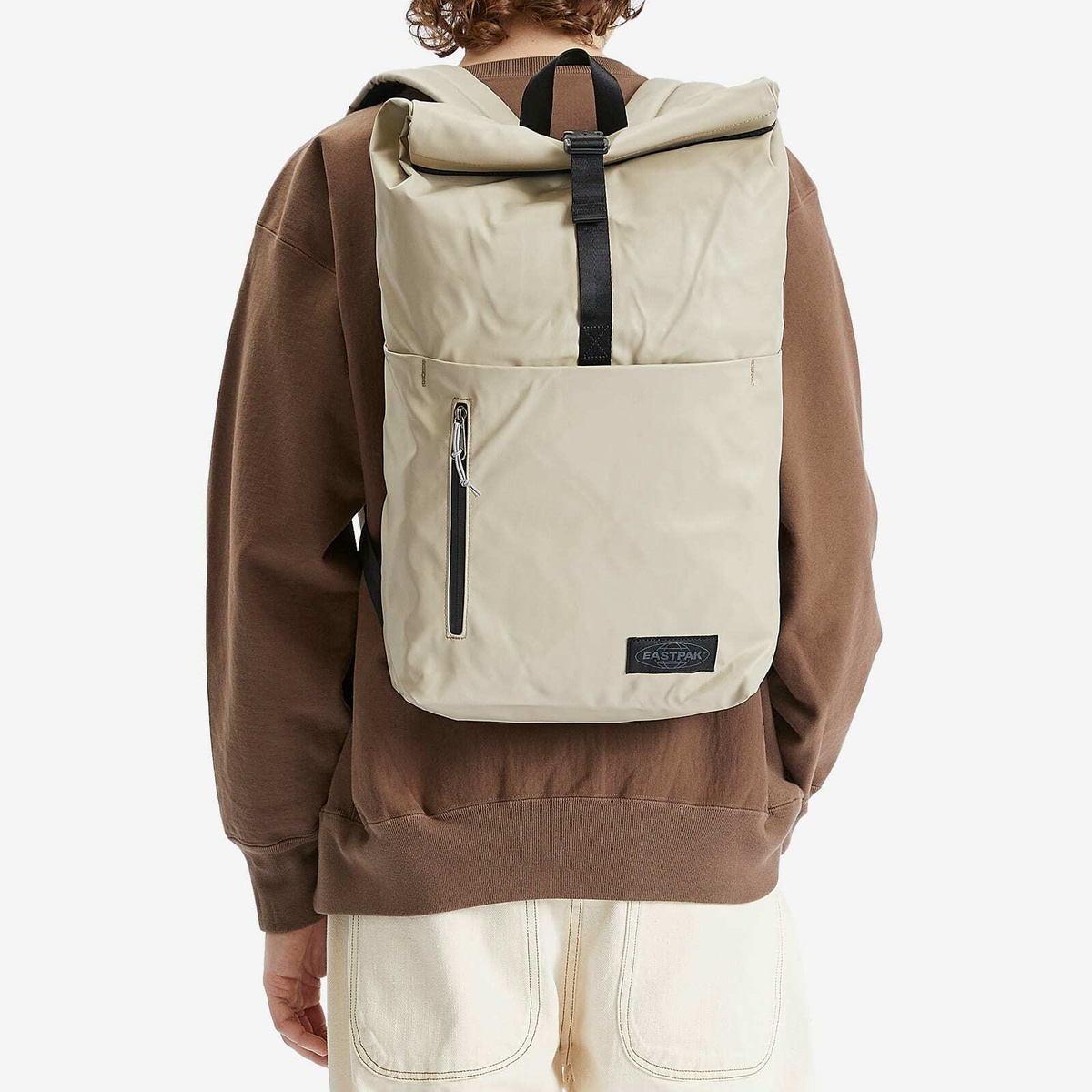 Eastpak Up Roll Backpack in Tarp Beige 