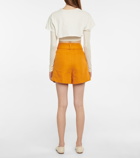 Vince - Cotton and linen twill shorts