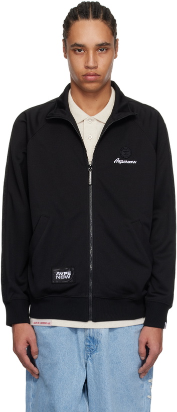 Photo: AAPE by A Bathing Ape Black 'AAPE Now' Zip Up Sweater