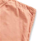 Cleverly Laundry - Piped Garment-Dyed Washed-Cotton Pyjama Shorts - Orange