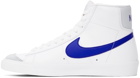 Nike White & Blue Blazer Mid '77 Vintage Sneakers