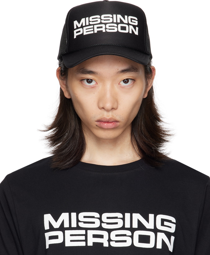 Photo: Ashley Williams Black 'Missing Person' Otto Trucker Cap