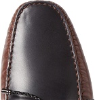 Tod's - Two-Tone Leather Driving Shoes - Men - Brown