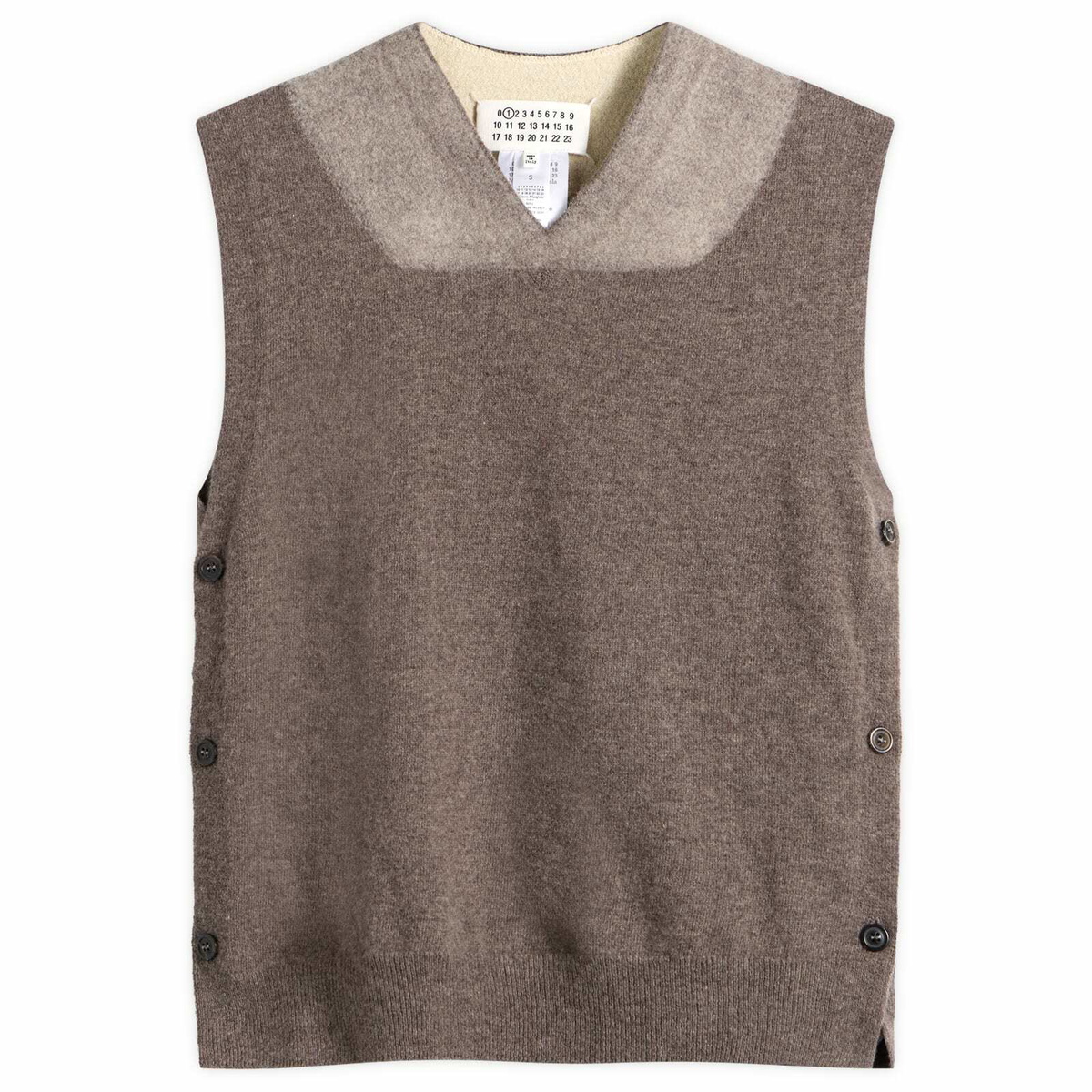 Maison Margiela Women's Fuse Knit Top in Mud/Ecru