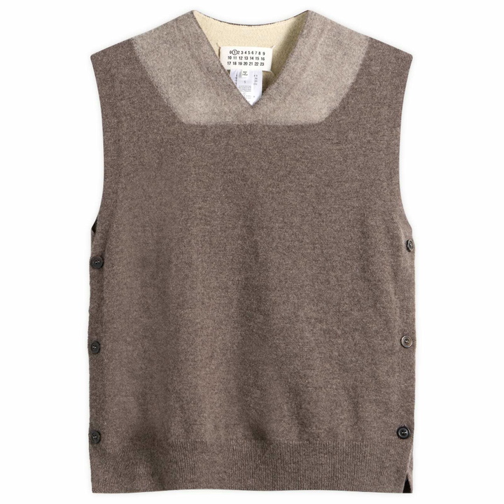Photo: Maison Margiela Women's Fuse Knit Top in Mud/Ecru