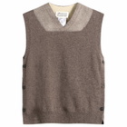 Maison Margiela Women's Fuse Knit Top in Mud/Ecru
