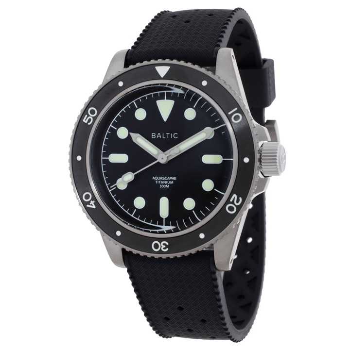 Photo: Baltic Aquascaphe Titanium Automatic Black Dial Mens Watch AQUATITBLK