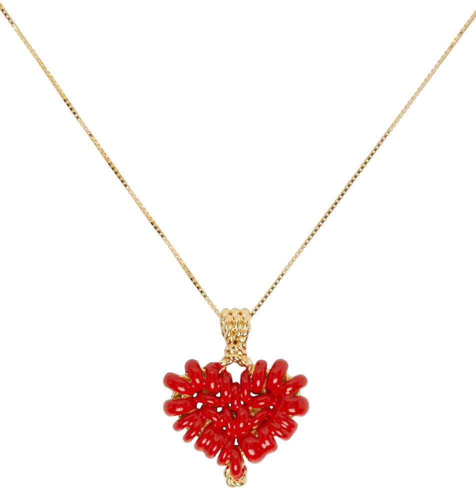 Bottega Veneta Heart Enamel Pendant