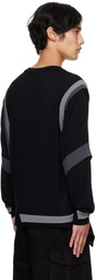Andersson Bell Black Layered Crewneck Sweater
