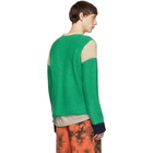 Eckhaus Latta Green and Yellow Kermit Sweater