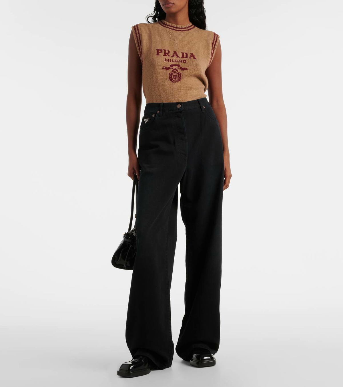 Prada High-rise wide-leg jeans Prada